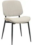 CLP Stuhl, Creme, Eukalyptusholz, Metall, 49x83x57 cm, Esszimmer, St&uuml;hle,
