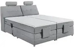 Mid.you Boxspringbett, Hellgrau, Kunststoff, H2, 7-Zonen, 180x200 cm, gepolstertes