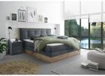 Livetastic Boxspringbett, Anthrazit, Kunststoff, Eiche, H2, 7,7-Zonen, H&ouml;he...