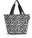 Reisenthel Einkaufstasche Shopper M leo nero, Schwarz, Textil, 51x30.5x26 cm, gro&szlig;es
