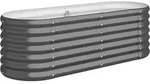 vidaXL Hochbeet, Grau, Metall, 114x36x114 cm, Gartenzubeh&ouml;r, Hochbeete