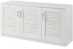 [en.casa] Schuhschrank, Wei&szlig;, Holzwerkstoff, Rechteckig, 125x62x36 cm, Garderobe,