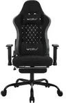 Woltu Gamingstuhl, Schwarz, Grau, Textil, Drehkreuz, 70x121.5x57.5 cm,...