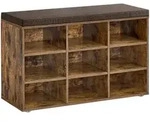 Mid.you Schuhbank, Dunkelbraun, 1-Sitzer, 78.5x48x30.3 cm, Garderobe,