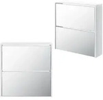 [en.casa] Schuhkipper, Wei&szlig;, Holzwerkstoff, Rechteckig, 17x67x63 cm, Garderobe,