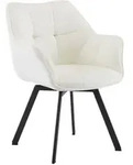 CLP Esszimmerstuhl, Creme, Metall, 60x81x59 cm, Esszimmer, St&uuml;hle, Esszimmerst&uuml;hle,