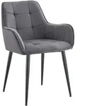 CLP Esszimmerstuhl, Dunkelgrau, Metall, 58x86x62 cm, Esszimmer, St&uuml;hle,