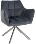 CLP Armlehnenstuhl, Dunkelgrau, Metall, 67x81x58 cm, Esszimmer, St&uuml;hle,