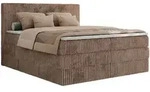 MKS Boxspringbett, Braun, Textil, 2-Sitzer, H3, 7-Zonen, Rechteckig, 180x200 cm,