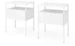 Vicco Nachttisch, Wei&szlig;, Holzwerkstoff, 3 F&auml;cher, 1 Schubladen,