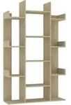 vidaXL B&uuml;cherregal, Sonoma Eiche, Holz, Strukturbuche, 13 F&auml;cher, Rechteckig,