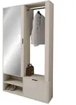 Mirjan24 Garderobe, Kaschmir, Kunststoff, Rechteckig, 100x190x33 cm, Garderobe,