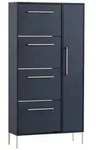 Mid.you Schuhschrank, Blau, Metall, 5 F&auml;cher, 88.4x174.2x30 cm, Beim&ouml;bel