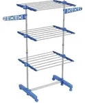 Homcom W&auml;schest&auml;nder, Blau, Metall, 55x152x142 cm, Garderobe, Garderobenst&auml;nder