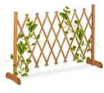 Relaxdays Rankgitter, Orange, Holz, 180x73x28 cm, Gartenzubeh&ouml;r, Gartendeko