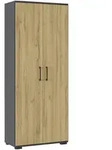 Germania Aktenschrank, Graphit, Eiche, Holzwerkstoff, 4 F&auml;cher, 80x200x40 cm,