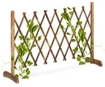 Relaxdays Rankgitter, Hellbraun, Holz, 185x73x28 cm, Gartenzubeh&ouml;r, Gartendeko