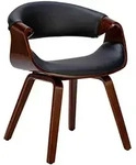 CLP Stuhl, Schwarz, Walnuss, Holz, 62x76x52 cm, Esszimmer, St&uuml;hle,...