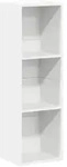vidaXL B&uuml;cherregal, Wei&szlig;, Holz, Strukturbuche, 3 F&auml;cher, Rechteckig, 36x114x30 cm,