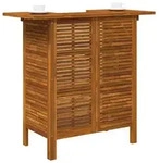 vidaXL Bartisch, Braun, Holz, rechteckig, 50x105x110 cm, Gartenm&ouml;bel, Gartentische,