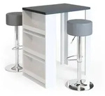 Vicco Bartisch-Set, Anthrazit, Wei&szlig;, Holzwerkstoff, 3 F&auml;cher,