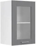 Mid.you K&uuml;chenoberschrank, Anthrazit, Wei&szlig;, Kunststoff, Glas, Holzwerkstoff, 1