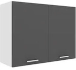 Mid.you K&uuml;chenoberschrank, Anthrazit, Wei&szlig;, Holzwerkstoff, 1 F&auml;cher,...