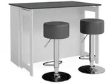 Vicco Bartisch-Set, Anthrazit, Wei&szlig;, Holzwerkstoff, Rechteckig,Rechteckig,