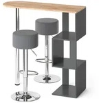 Vicco Bartisch-Set, Honigeiche, Holzwerkstoff, 3 F&auml;cher, Rechteckig,Rechteckig,