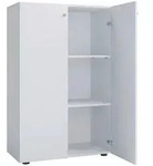 Mid.you Schuhschrank Lona, Wei&szlig;, Kunststoff, 2 F&auml;cher, 70x110x39 cm, stehend,