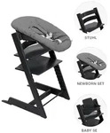 Stokke Hochstuhl-Set Tripp Trapp Bundles, Schwarz, Holz, Buche, 87x65x46 cm,