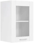Mid.you K&uuml;chenoberschrank, Wei&szlig;, Kunststoff, Glas, Holzwerkstoff, 1 F&auml;cher,
