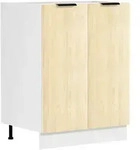 Mid.you K&uuml;chenunterschrank, Wei&szlig;, Honigeiche, Holzwerkstoff, 1 F&auml;cher,...