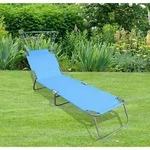 Ambia Garden Dreibeinliege, Blau, Metall, Textil, 55x24x185 cm, wetterfest,
