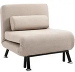 Homcom Schlafsessel,, Beige, Metall, 1-Sitzer, F&uuml;llung: Schaumstoff, einzeln
