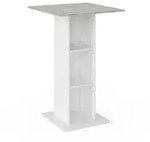 Vicco Bartisch, Grau, Holzwerkstoff, 3 F&auml;cher, Quadratisch,Quadratisch,...