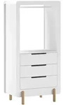 Vipack Kinderkleiderschrank, Wei&szlig;, Holzwerkstoff, 1 F&auml;cher, 3 Schublade(n)