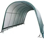 Zeltgarage Run-In-Shed, Dunkelgr&uuml;n, Kunststoff, 400x300x730 cm, ohne Boden,