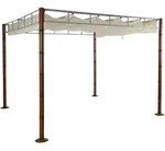 MCW Pergola, Wei&szlig;, Textil, 290x220x290 cm, Sonnen- & Sichtschutz, Pavillons &