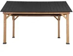 Modante Pavillon, Holz, Zeder, 399.5x291.5x335.5 cm, wetterfest, Sonnen- &