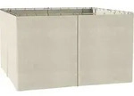 Outsunny Ersatzvorhang, Beige, Kunststoff, 1x205x352 cm, Sonnen- & Sichtschutz,