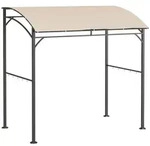 Outsunny Grillpavillon,, Beige, Metall, 150x220x215 cm, Sonnenschutz & Sichtschutz,