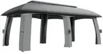 Outsunny Gartenpavillon,, Dunkelgrau, Metall, 600x278x300 cm, Sonnen- & Sichtschutz,