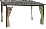 Outsunny Pergola, Beige, Kunststoff, 300x255x345 cm, Sonnen- & Sichtschutz,...