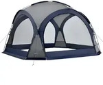 pro.tec Pavillon, Blau, Dunkelgrau, Textil, 345x247x345 cm, Sonnen- & Sichtschutz,