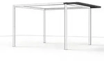 Siena Garden Pavillon-Dacherweiterung, Metall, 300x7.6x60 cm, Sonnen- &...