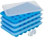 Relaxdays 4Xeisw&uuml;rfelform, Blau, Kunststoff, 20.5x3x12.5 cm, Essen & Trinken,