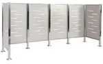 MCW M&uuml;lltonnen-Zaun, Silber, Metall, 325x150x85 cm, Aufbewahrung &...