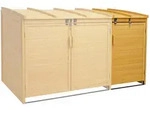 MCW M&uuml;lltonnenbox, Braun, Holz, 68x120x104 cm, Aufbewahrung & Schutzh&uuml;llen