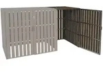 MCW M&uuml;lltonnenbox, Braun, Metall, 66x115x76 cm, Aufbewahrung & Schutzh&uuml;llen
